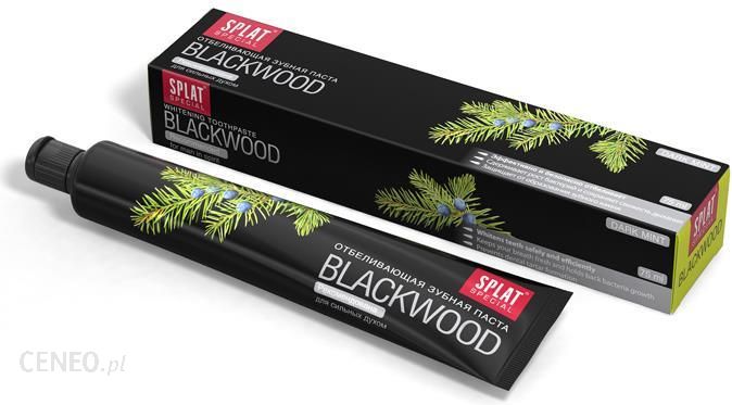 Splat Blackwood Silnie wybielająca pasta do zębów bez fluoru w kolorze Czarnym 75ml