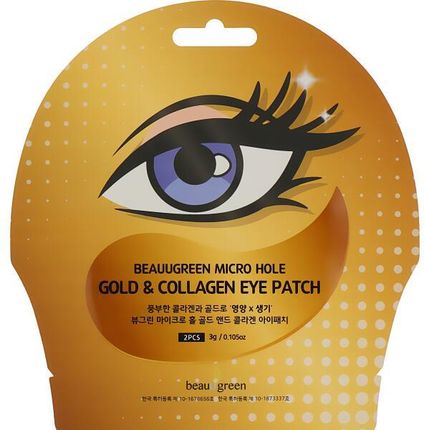 Beauugreen Płatki Pod Oczy Złoto I Kolagen Micro Hole Eye Patch Gold Collagen 2 Szt.