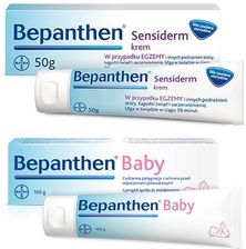 Zestaw Bepanthen Baby, 100g + Bepanthen Sensiderm, 50g - Dania dla dzieci