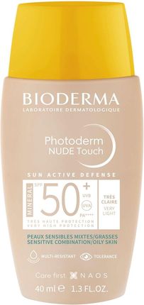Bioderma Photoderm Nude Touch Mineral SPF50+ odcień bardzo jasny podkład do twarzy 40ml