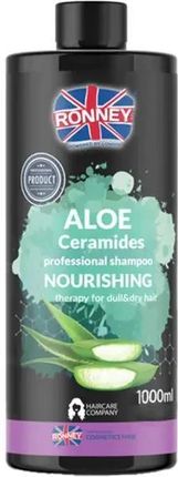 Ronney Aloe Ceramides Professional Shampoo Nourishing Nawilżający Szampon Do Włosów Suchych I Matowych 1000 ml