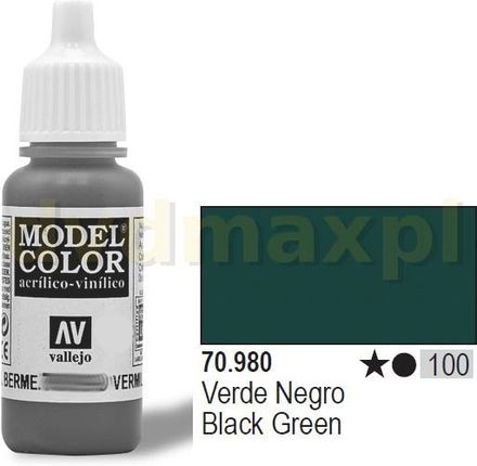 Vallejo Farba akrylowa - Black Green nr 70980 (100) / 17ml 70980