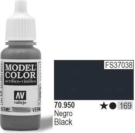 Vallejo Farba akrylowa - Black nr 70950 (169) / 17ml 70950