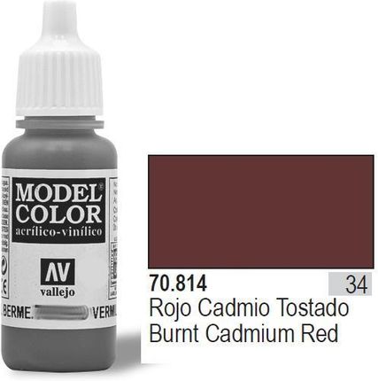 Vallejo Farba akrylowa - Burned Cadmium Red nr 70814 (34) / 17ml 70814