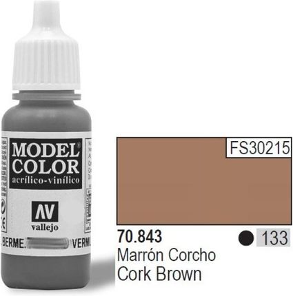 Vallejo Farba akrylowa - Cork brown nr 70843 (133) / 17ml 70843
