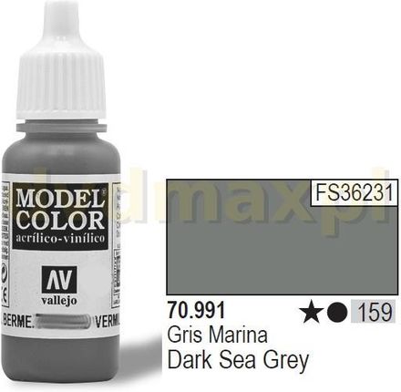 Vallejo Farba akrylowa - Dark Sea Grey nr 70991 (159) / 17ml 70991