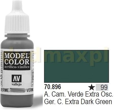 Vallejo Farba akrylowa - German Camo Extra Dark Green nr 70896 (99) / 17 70896