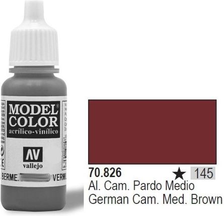 Vallejo Farba akrylowa - German Camo Medium Brown nr 70826 (145) / 17ml 70826