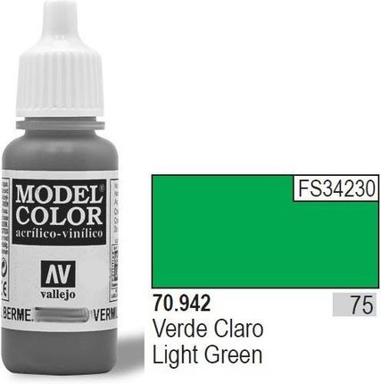 Vallejo Farba akrylowa - Light Green nr 70942 (75) / 17ml 70942