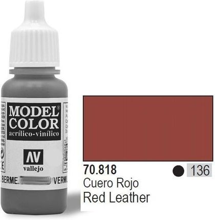 Vallejo Farba akrylowa - Red Leather nr 70818 (136) / 17ml 70818