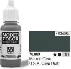 Zdjęcie Vallejo Farba akrylowa - USA Olive Drab nr 70889 (91) / 17ml 70889 - Łódź
