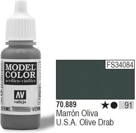 Vallejo Farba akrylowa - USA Olive Drab nr 70889 (91) / 17ml 70889