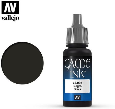 Vallejo Farba akrylowa Game Color Inks - Black nr 72094 / 17ml 72094
