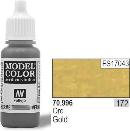 Vallejo Farba akrylowa mettalic - Gold nr 70996 (172) / 17ml 70996