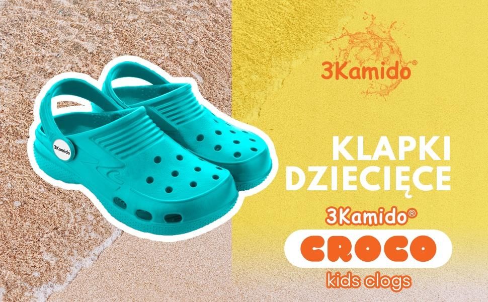 Klapki dziecięce 3Kamido Croco typ Crocs Granat 27