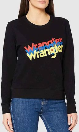 DAMSKA BLUZA MATERIAŁOWA WRANGLER CREW SWEAT BLACK W6Z2HA100