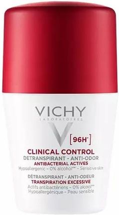 Vichy Clinical Control Antyperspirant dla kobiet przeciw nadmiernemu poceniu z antybakteryjnym składnikiem aktywnym 50ml