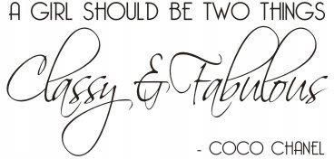 Napis na ścianę naklejka cytat - Coco Chanel - 113