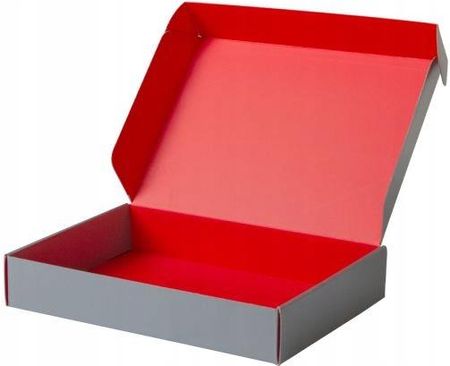 Pudełko Fasonowe Srebrno-czerwone 305x215x53 mm