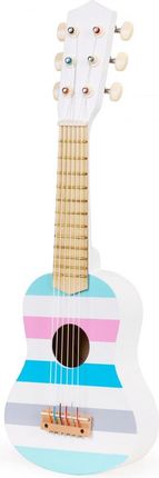 Ecotoys Gitara Klasyczna Drewniana Dla Dzieci Kolorowe Pudło Rezonansowe 6 Strun 