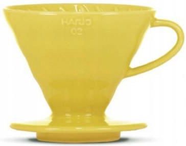 Ceramiczny Dripper Hario V60-02 Żółty + Filtry (4977642728509)