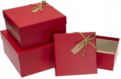 Zdjęcie Zestaw pudełek ozdobnych HL-009-RED (3 szt.) - Słomniki