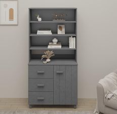 Zdjęcie vidaXL Kredens Lite Drewno Sosnowe Ciemnoszary 3100924 - Lębork