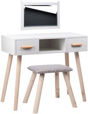 Zdjęcie Beauty System Toaletka Biała Alva Lustro 2 Zuflady + Taboret 26913 - Tychy
