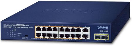 Planet Gsd-2022P 16-Port 10/100/1000T 802.3At (GSD2022P)