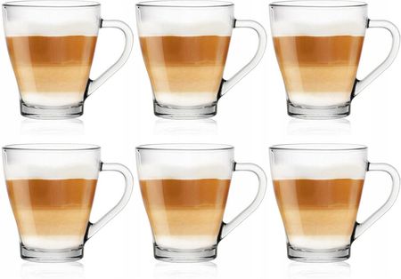 Glasmark Szklanki Kubki Z Uchem Do Kawy Latte Herbaty Hugo 360ml