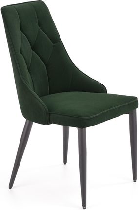 Halmar Zielone Welurowe Krzesło Pikowane K365 20864