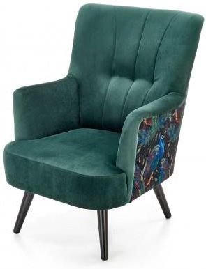 Halmar Pagoni Fotel Wypoczynkowy C Zielony Czarny (Tkanina Bluvel 78) 17300
