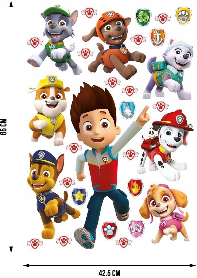 AG Design Paw Patrol Redding Muursticker - Kinderkamer Decor 42,5 X 65 Cm