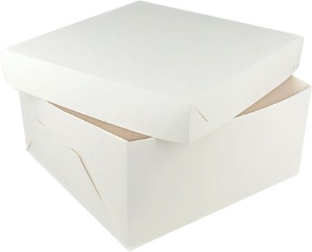 Karton Na Tort 25/25/12 25SZT Biały pudełko ciasto
