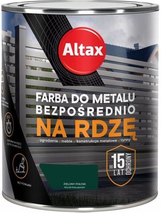 Altax Farba do Metalu Na Rdzę 0,75l Zielony Połysk