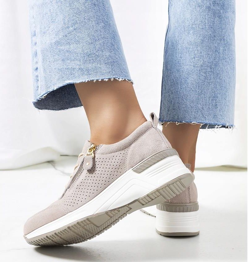 Beżowe sneakersy skórzane Zakiya r.40 - Ceny i opinie - Ceneo.pl