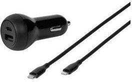 Vivanco Super Fast Car Charger Set + kabel USB-C Lightning