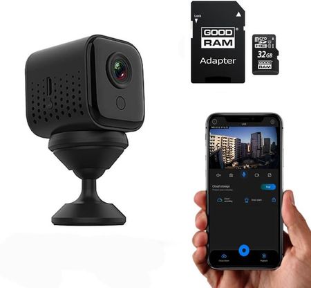Mini kamera szpiegowska Wi-Fi A11 z Trybem Nocnym ( Zdalny Podgląd ) + karta 32GB