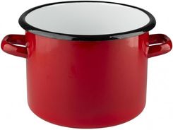 Zdjęcie Fl1 Garnek Emaliowany Prosty Gładki Bez Pokrywki Czerwony 22Cm 6L Ua (000Gar161764) - Płoty