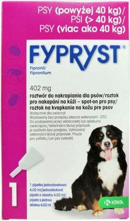 Krka Fypryst 1 Pipeta 402Mg/4,02Ml Spot On Psy 40 60kg