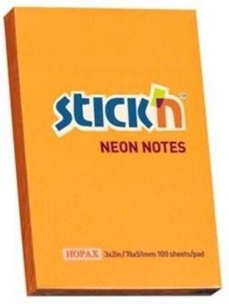 Stickn Notes samoprzylepny 76 x 51 mm pomarańczowy