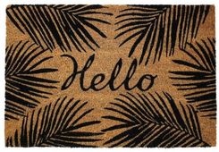 Douceur D'Intérieur Wycieraczka Pod Drzwi Bambusowa Beżowa W Czarne Liście I Napis Hello 40X60X1,5 Cm Coco Hello (EC3446094_20220409144035)