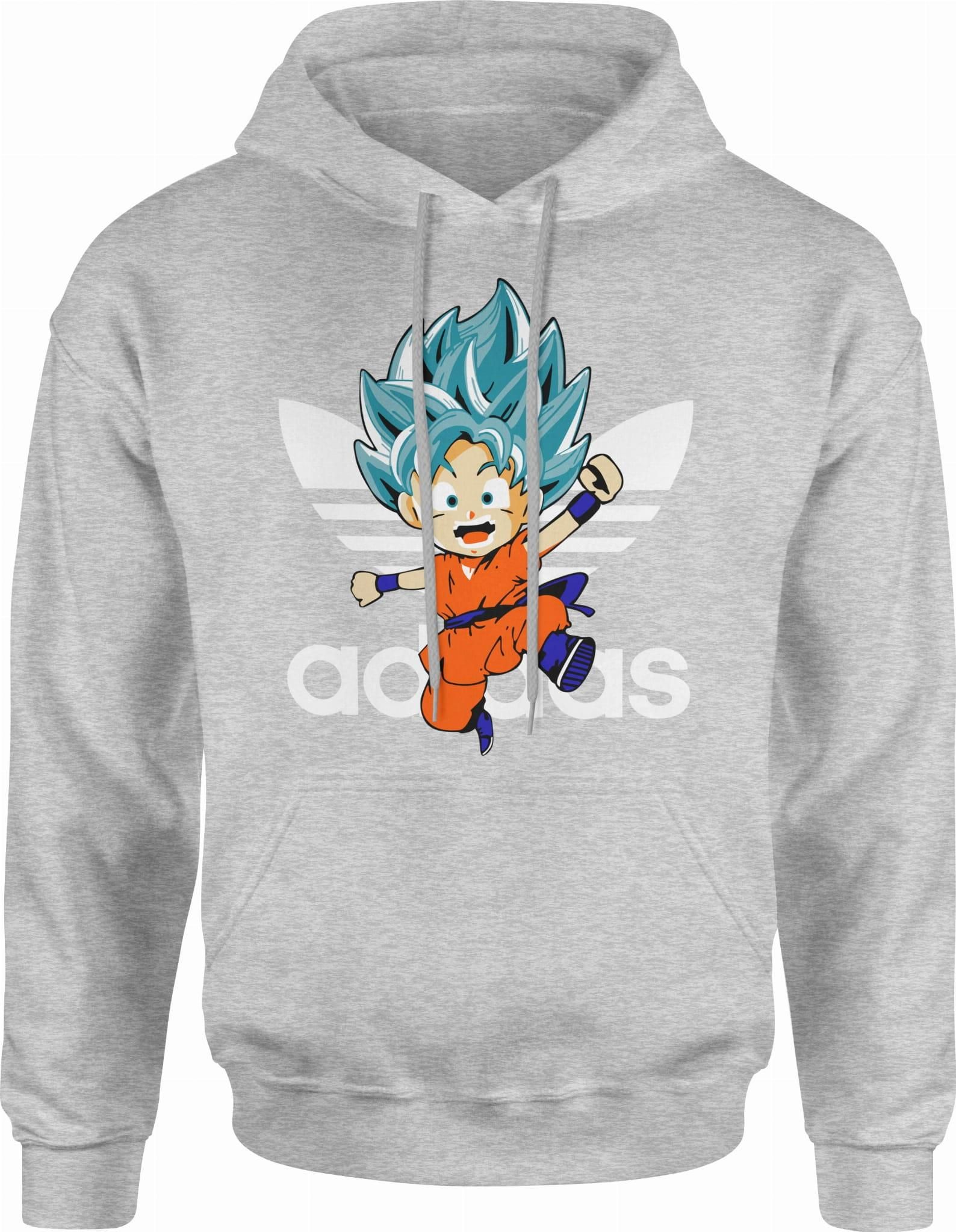 Jhk Dragon Ball - Goku Męska Bluza Z Kapturem Czarny Granatowy Szary Czerwony