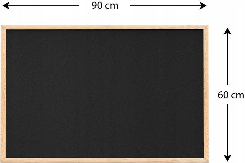 Allboards Tablica Korkowa Czarny Kolor Korka (Rama Drewniana) 90X60cm - zdjęcie 1 Allboards Tablica Korkowa Czarny Kolor Korka (Rama Drewniana) 90X60cm