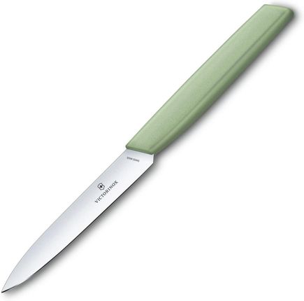 Victorinox Swiss Modern Nóż Do Warzyw I Owoców Gładkie Ostrze 10Cm Zieleń Mchu (690061042)