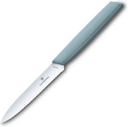 Victorinox Swiss Modern Nóż Do Warzyw I Owoców Ząbkowane Ostrze 10Cm Szaro Niebieski (6900610W21)