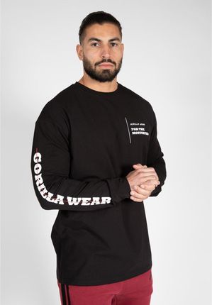 GORILLA WEAR Boise Oversized Long Sleeve - czarna bluzka z długim rękawem - Czarny