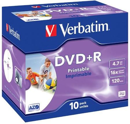 Verbatim DVD+R 4.7GB 16x 10szt Do nadruku