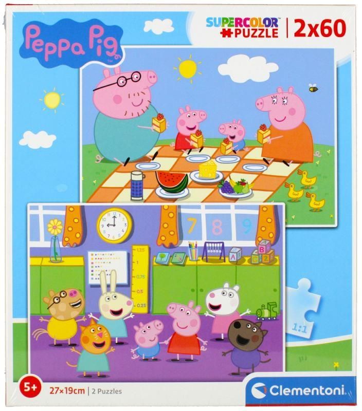 Clementoni Puzzle 2W1 Supercolor Świnka Peppa - Ceny i opinie - Ceneo.pl