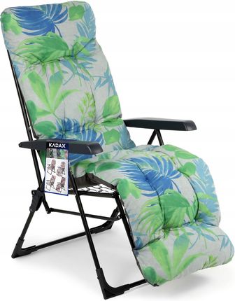 Gardenic Fotel Leżak Ogrodowy Plażowy Składany Podnóżek